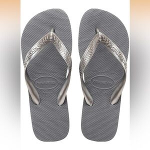 Havaianas Silver and Gray Sandals